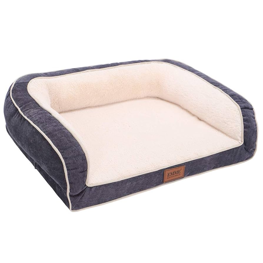 EMME 犬用ベッド グレーXLsize Amazon | EMME 犬 ベッド 清掃しやすい 防水 ペットベッド